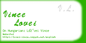 vince lovei business card